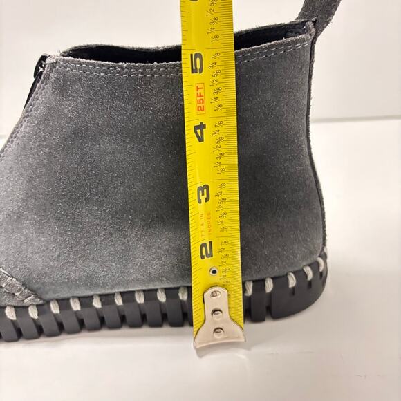 Ilse Jacobsen Tulip Front Zip Gray Suede Boots 40 (9.5-10) Futuristic Modern - Picture 11 of 12